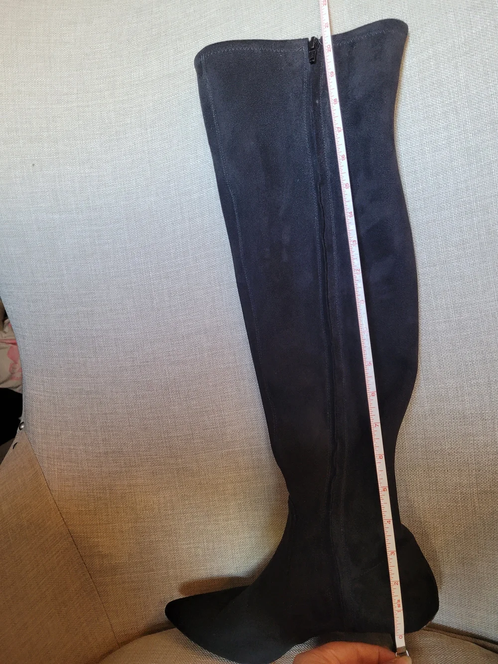 Michael Kors Black Suede Over-the-Knee Kitten Heel Boots Size 7.5M